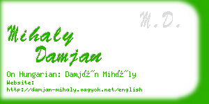 mihaly damjan business card